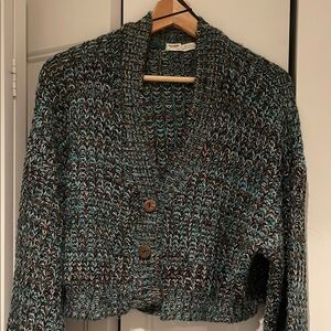 Multicolor Knit Cardigan with Buttons